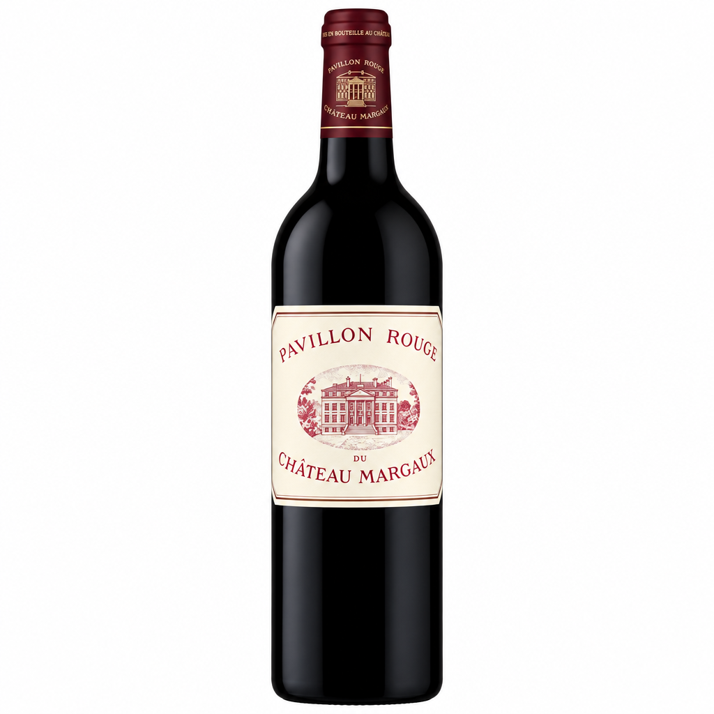 Chateau Pavillon Rouge 2020 wine bottle with label, featuring the elegant Chateau branding and classic Bordeaux design.