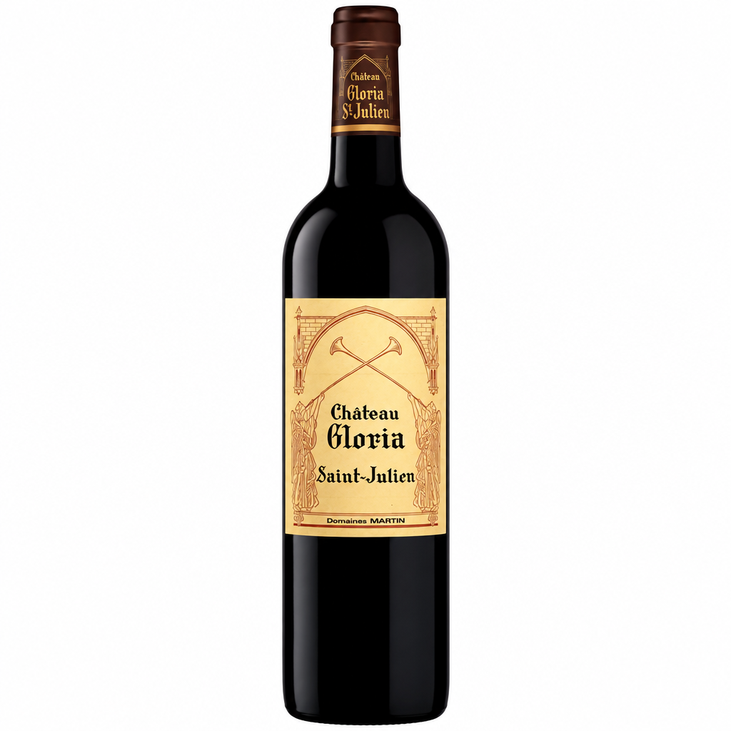 Chateau Gloria wine bottle with label displaying the Chateau brand, featuring a classic design and elegant label artwork.