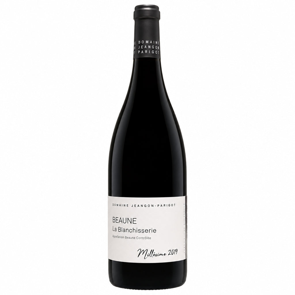 Domaine Domaine Jeanson-Parigot La Blanchisserie wine bottle with label, standing upright against a neutral background.