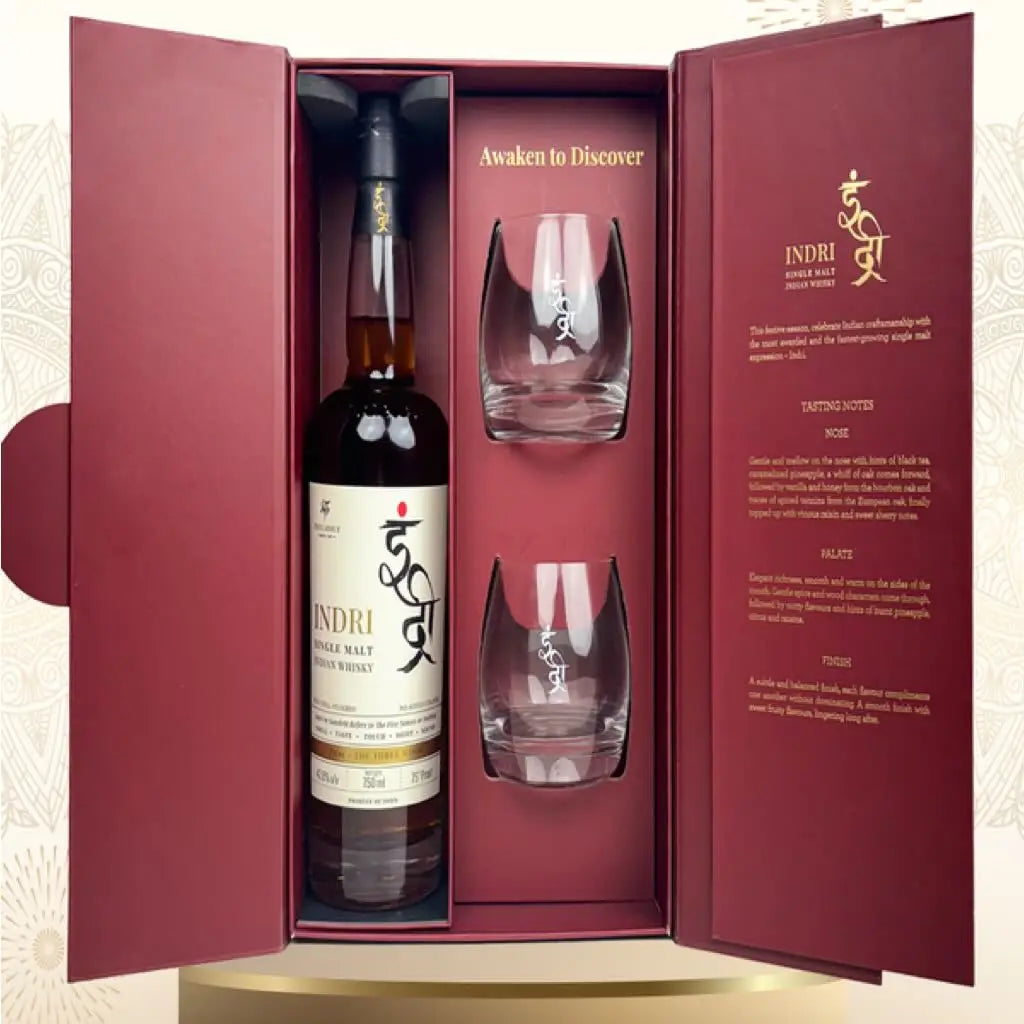 Indri Single Malt Indian Whisky - Vap 750mL | Lime Liquor
