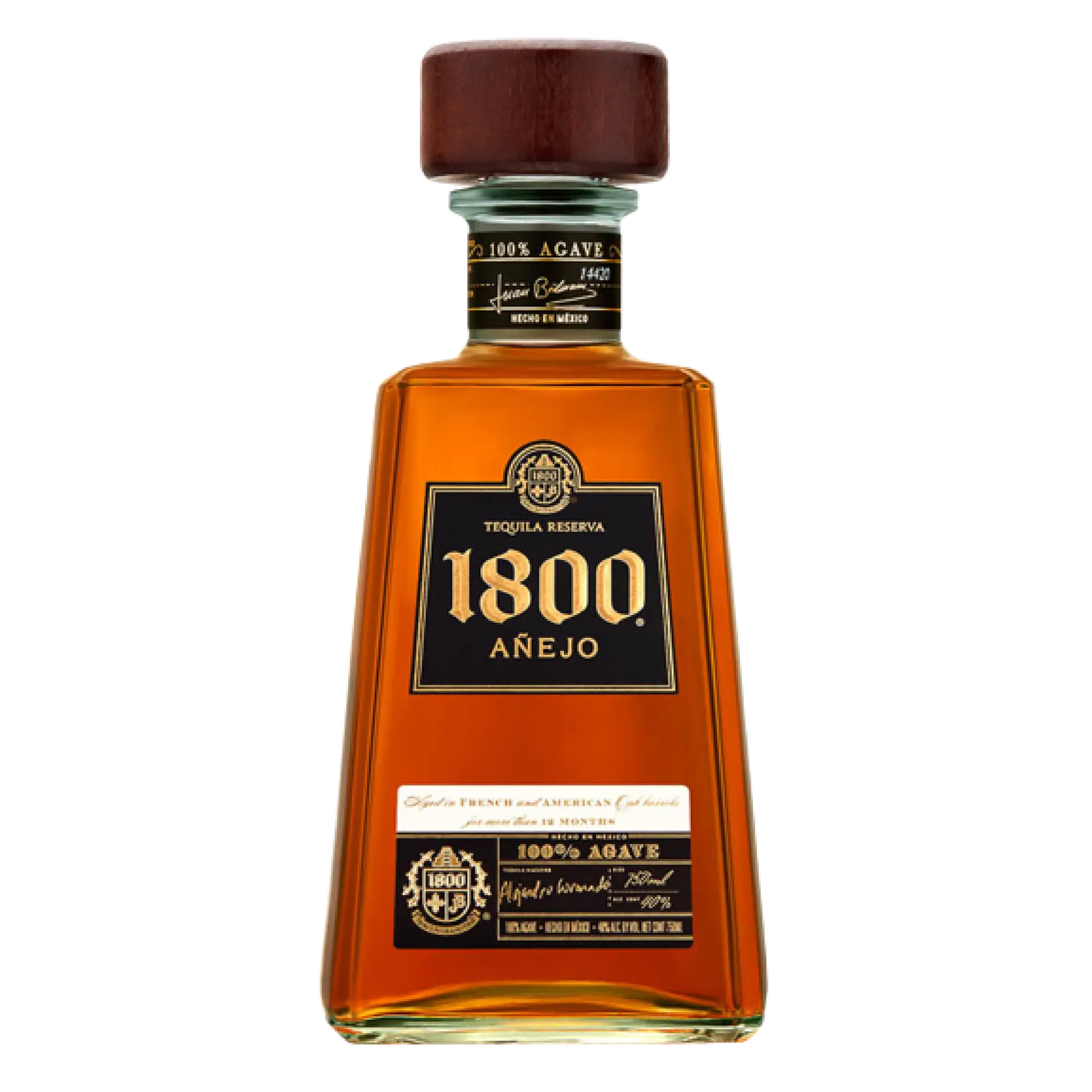 Buy 1800 Anejo Tequila 750mL, premium aged tequila in a glass bottle
