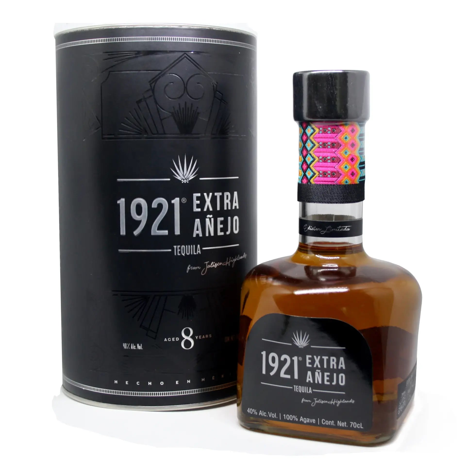 Buy 1921 Extra Añejo Tequila, aged 8 years, with premium bottle and box packaging