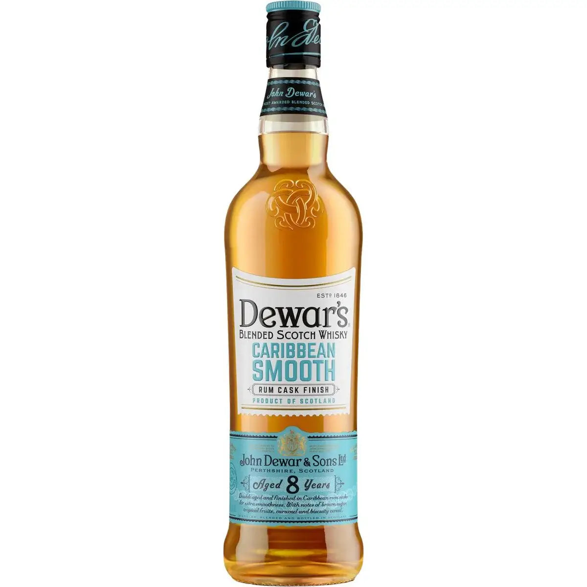 Dewar S Blended Scotch Whisky Aged 8 Years Caribbean Smooth Rum Cask Finish 750Ml Bottle Image