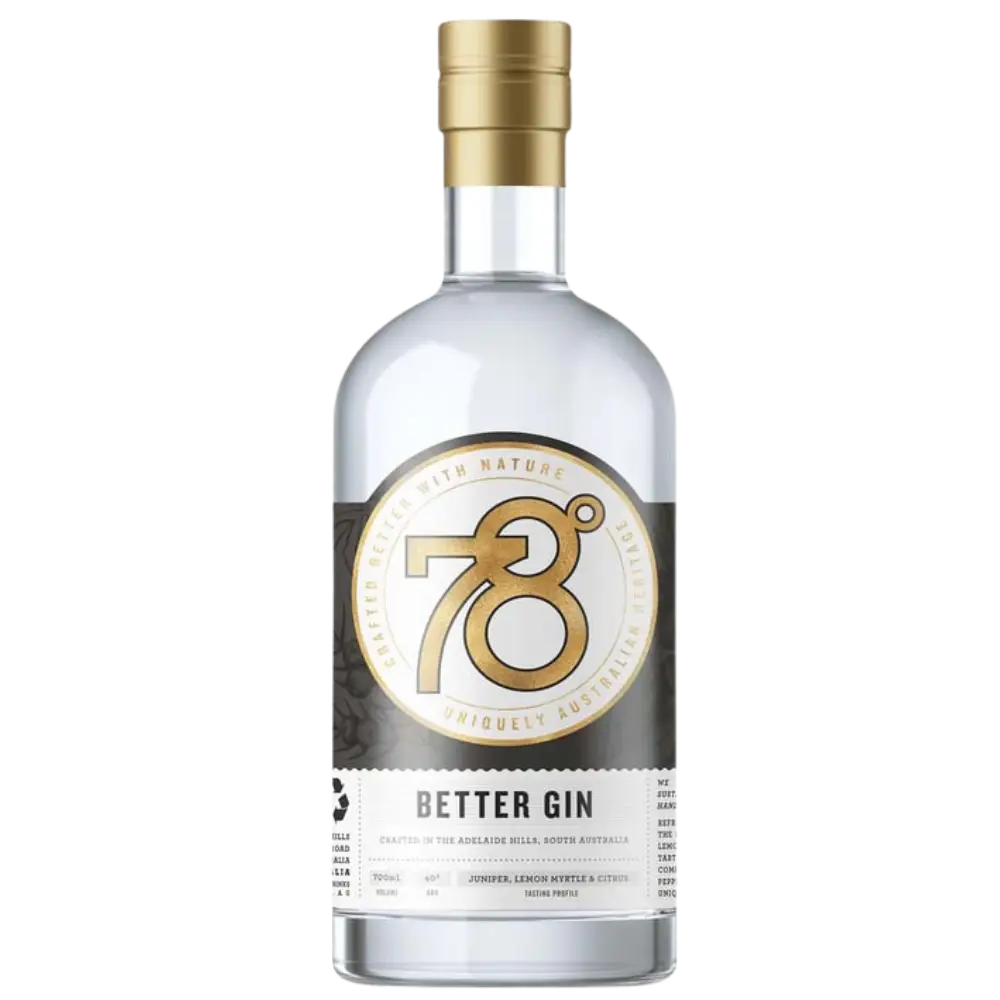 78 Degrees Better Gin 700Ml Bottle Image
