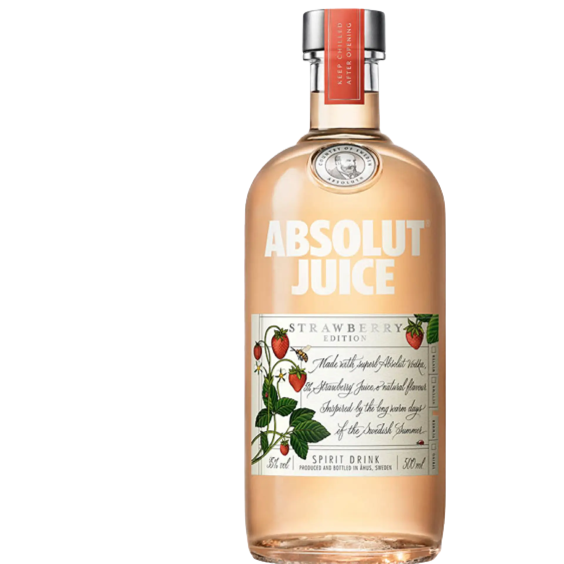 Buy Absolut Juice Strawberry Edition 750mL, strawberry vodka liqueur bottle