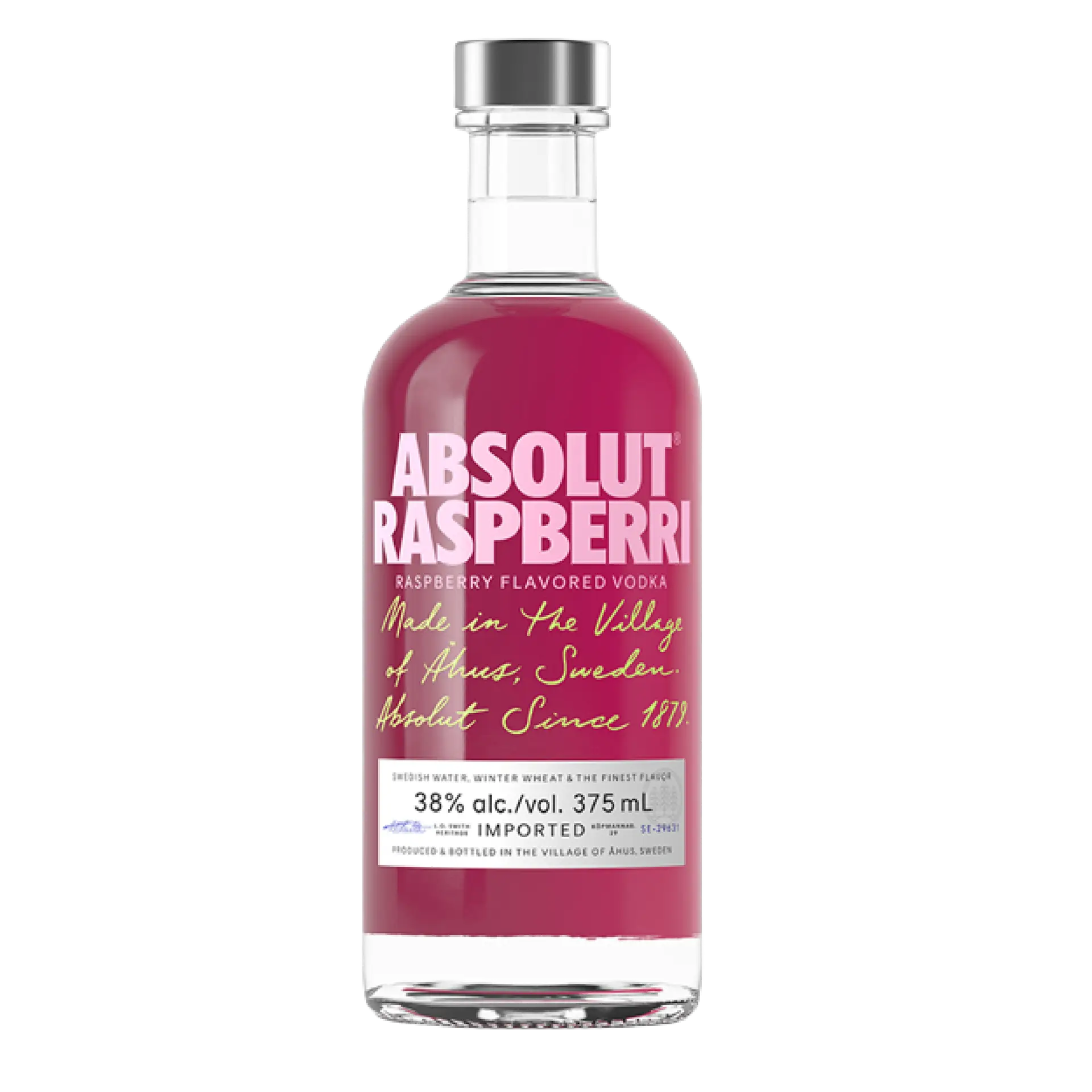 Buy Absolut Raspberri 375mL raspberry flavored vodka glass bottle