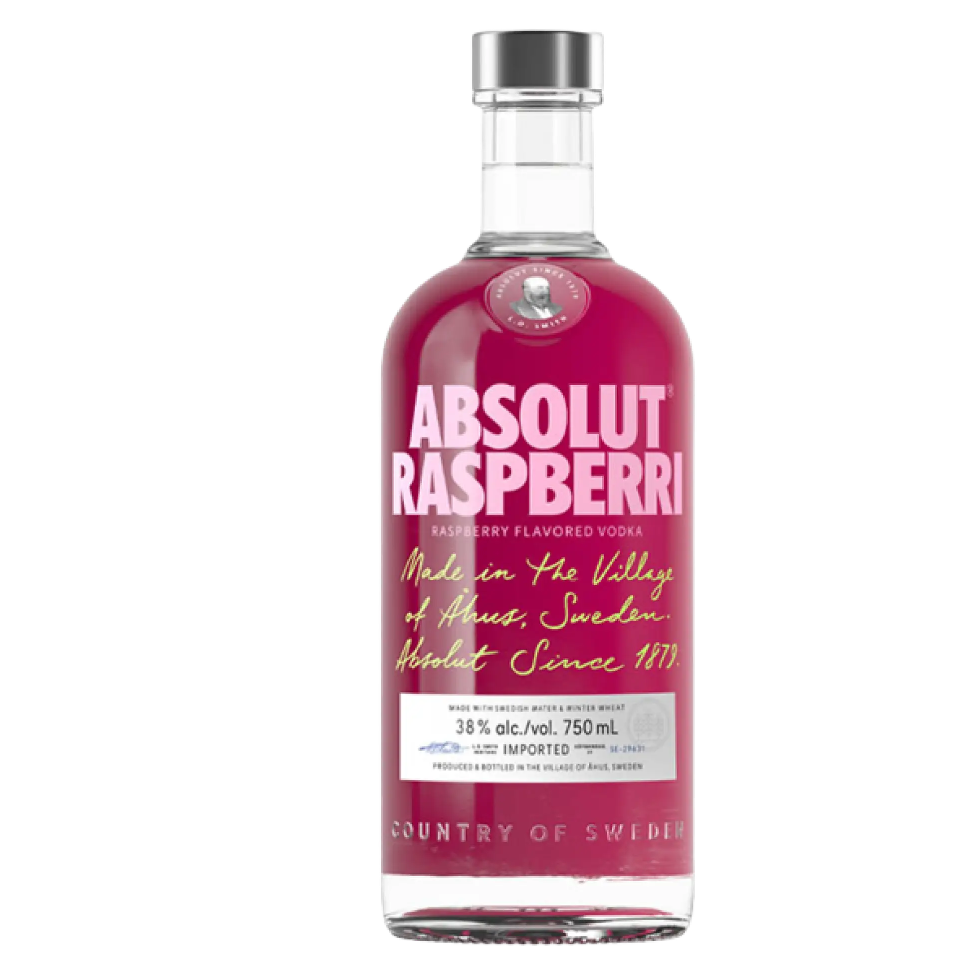 Buy Absolut Raspberri 750mL raspberry flavored vodka bottle