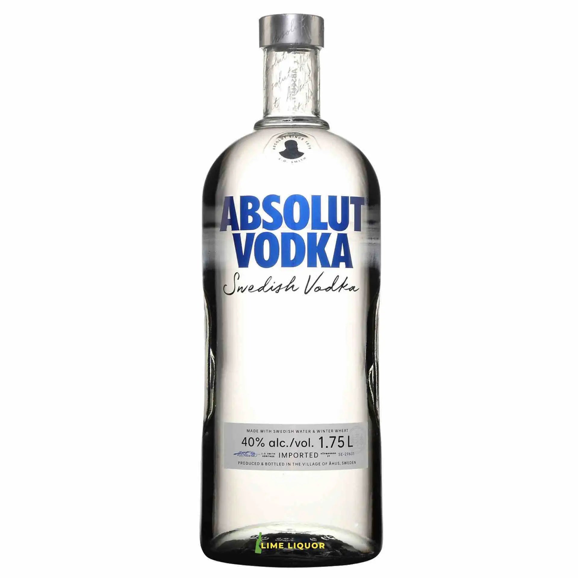 Buy Absolut Vodka 1.75L, clear glass bottle, Swedish vodka, 40% alcohol content