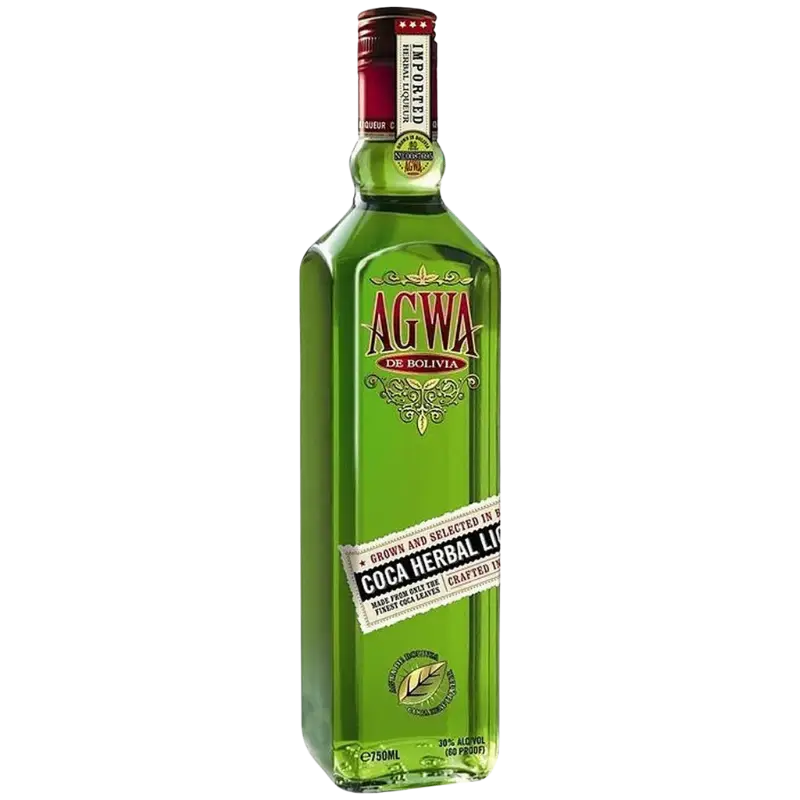 Buy Agwa De Bolivia Coca Herbal Liqueur 750mL green bottle