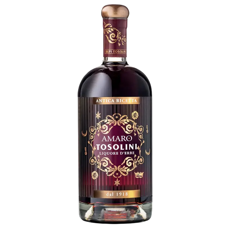 buy Amaro Tosolini 700mL herbal liqueur bottle, ornate gold label, spirits online