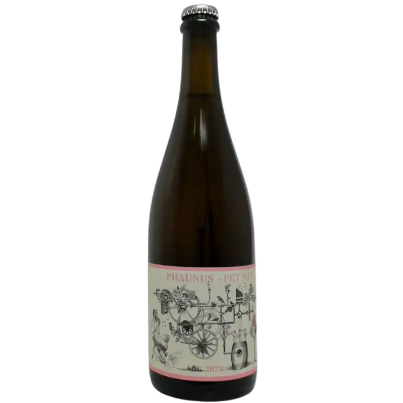 Buy Aphros Phaunus Pet Nat Rose 750mL, sparkling wine bottle with illustrated label