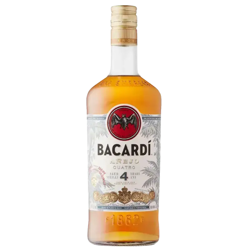 Bacardi 4 Year Old Anejo Cuatro 750Ml Bottle Image