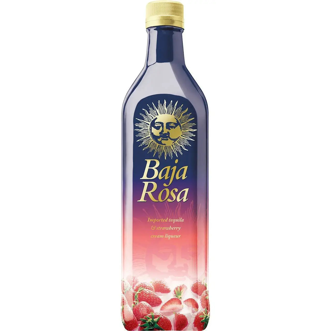 Buy Baja Rosa imported tequila and strawberry cream liqueur bottle with strawberry design