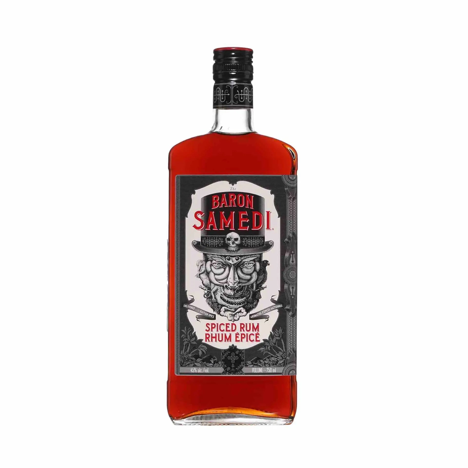 Buy Baron Samedi Spiced Rum 750mL bottle with illustrated label, premium spirits