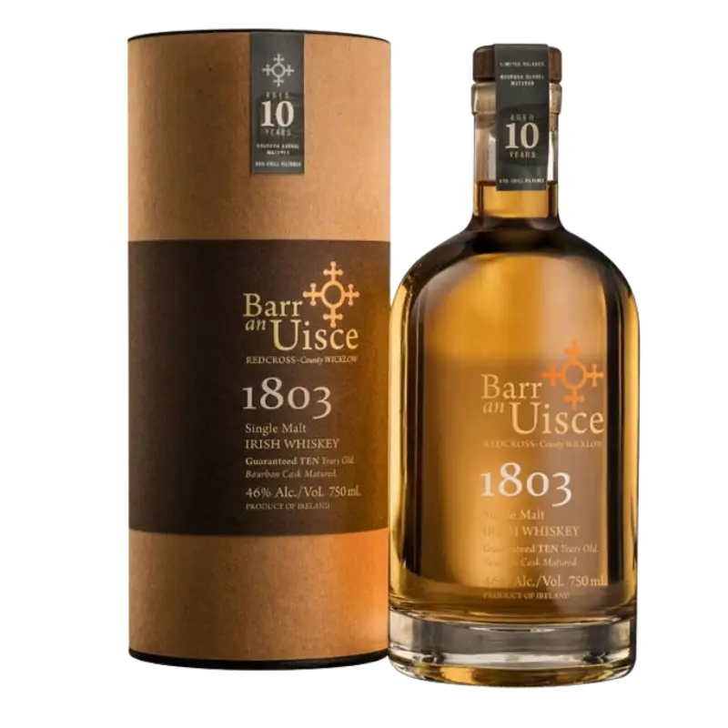 Barr An Uisce 10 Year Old Single Malt Irish Whiskey 700Ml Bottle Image
