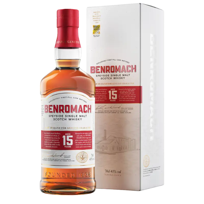 Benromach 15 Years Old Single Malt Scotch Whisky 750Ml Bottle Image