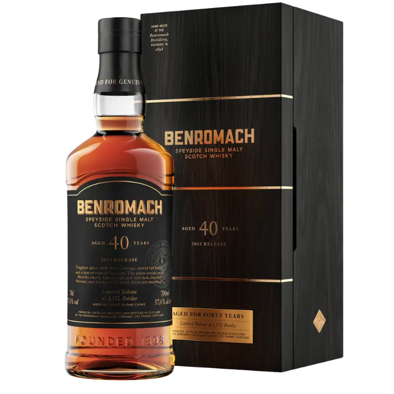 Benromach 40 Year Old 2022 Single Malt Scotch Whisky 700Ml Bottle Image