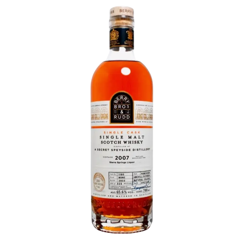 Berry Bros Amp Rudd A Secret Speyside Distillery 2007 Single Malt Scotch Whisky 700Ml Bottle Image