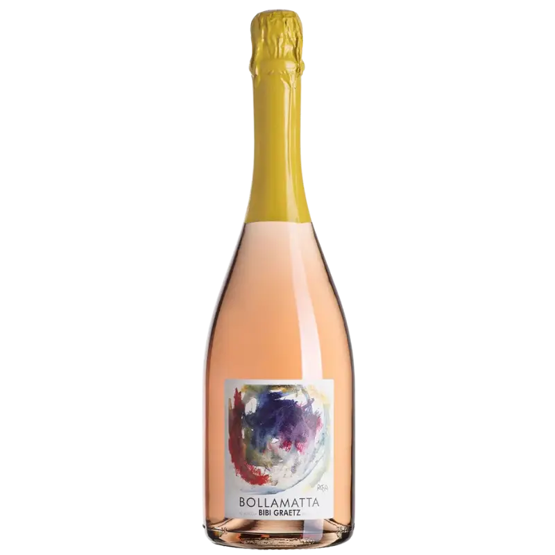 Buy Bibi Graetz Bollamatta 750mL sparkling rosé wine, elegant bottle with colorful label