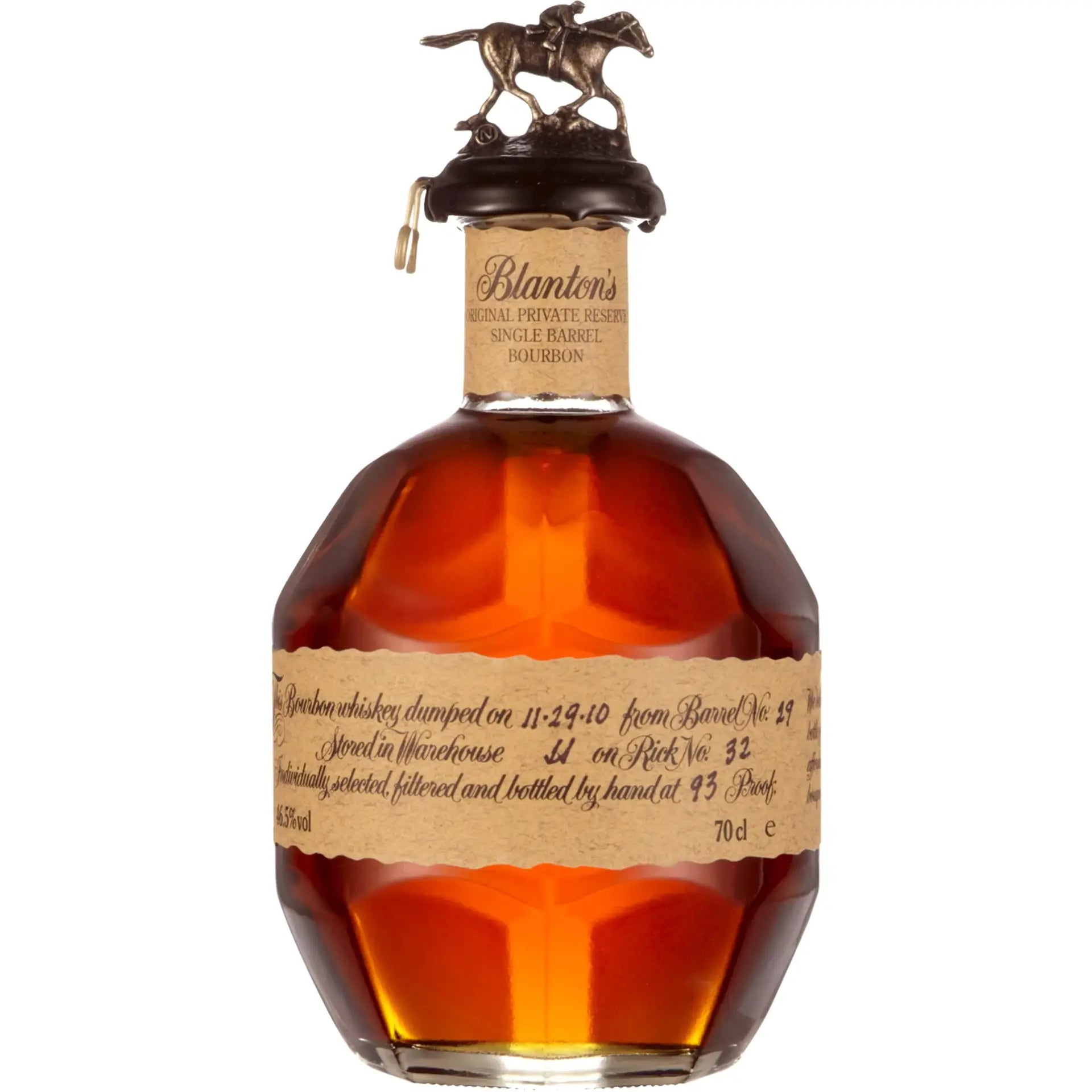 Buy Blanton's Original 750mL bourbon whiskey, distinct bottle with horse stopper.