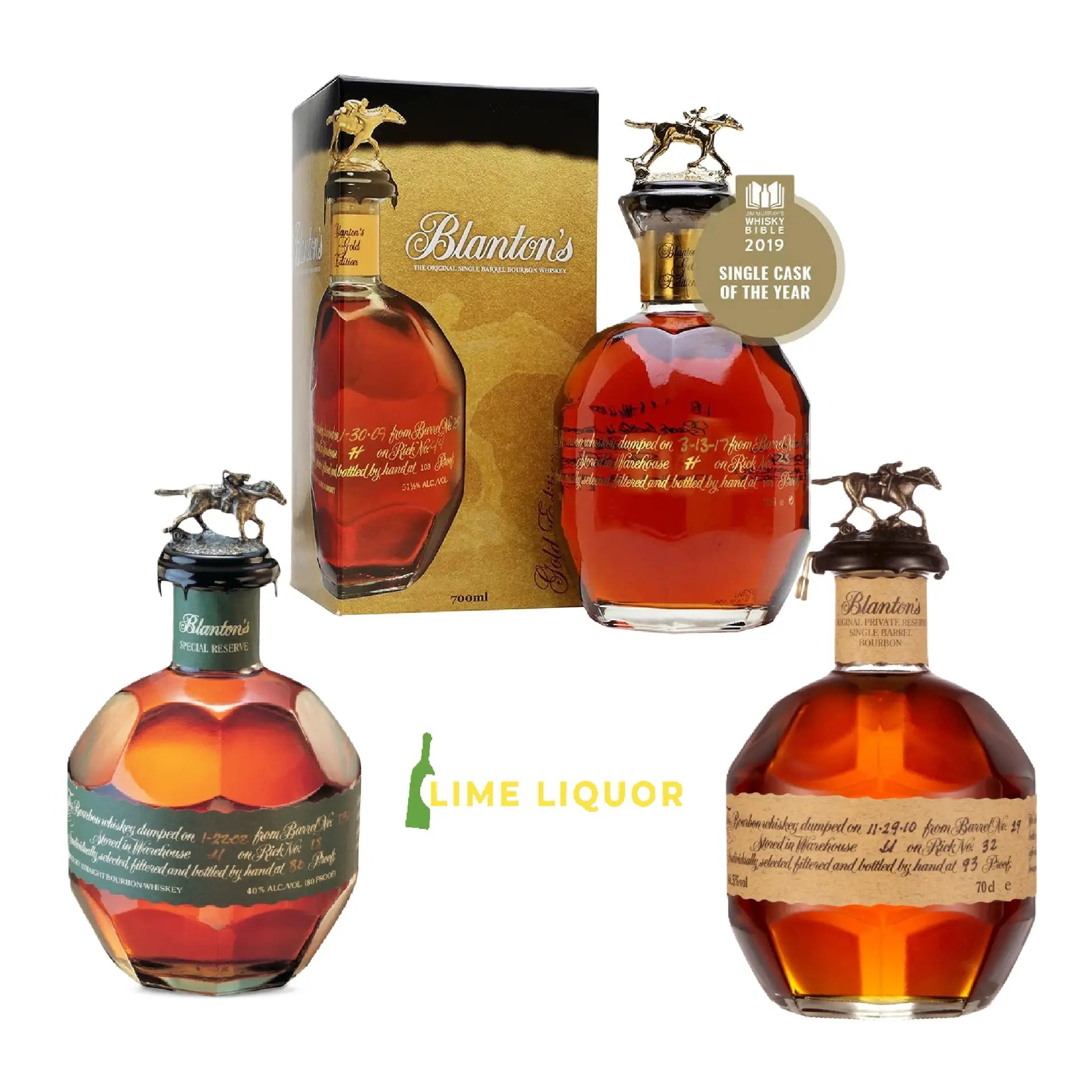 Blanton's Bourbon Trio Bundle 3x750mL | Lime Liquor