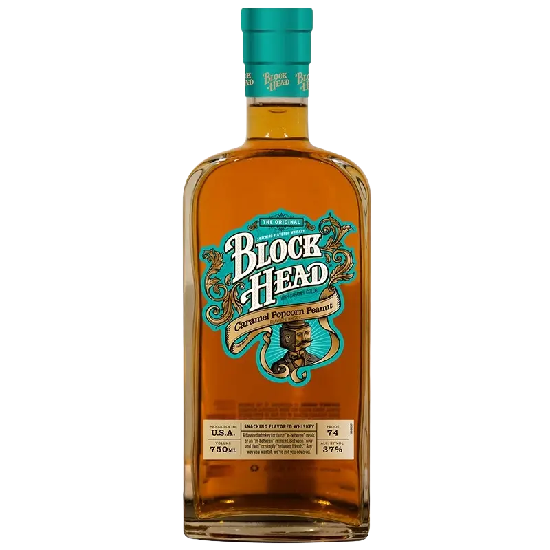 Block Head Caramel Popcorn Whiskey 750Ml Bottle Image