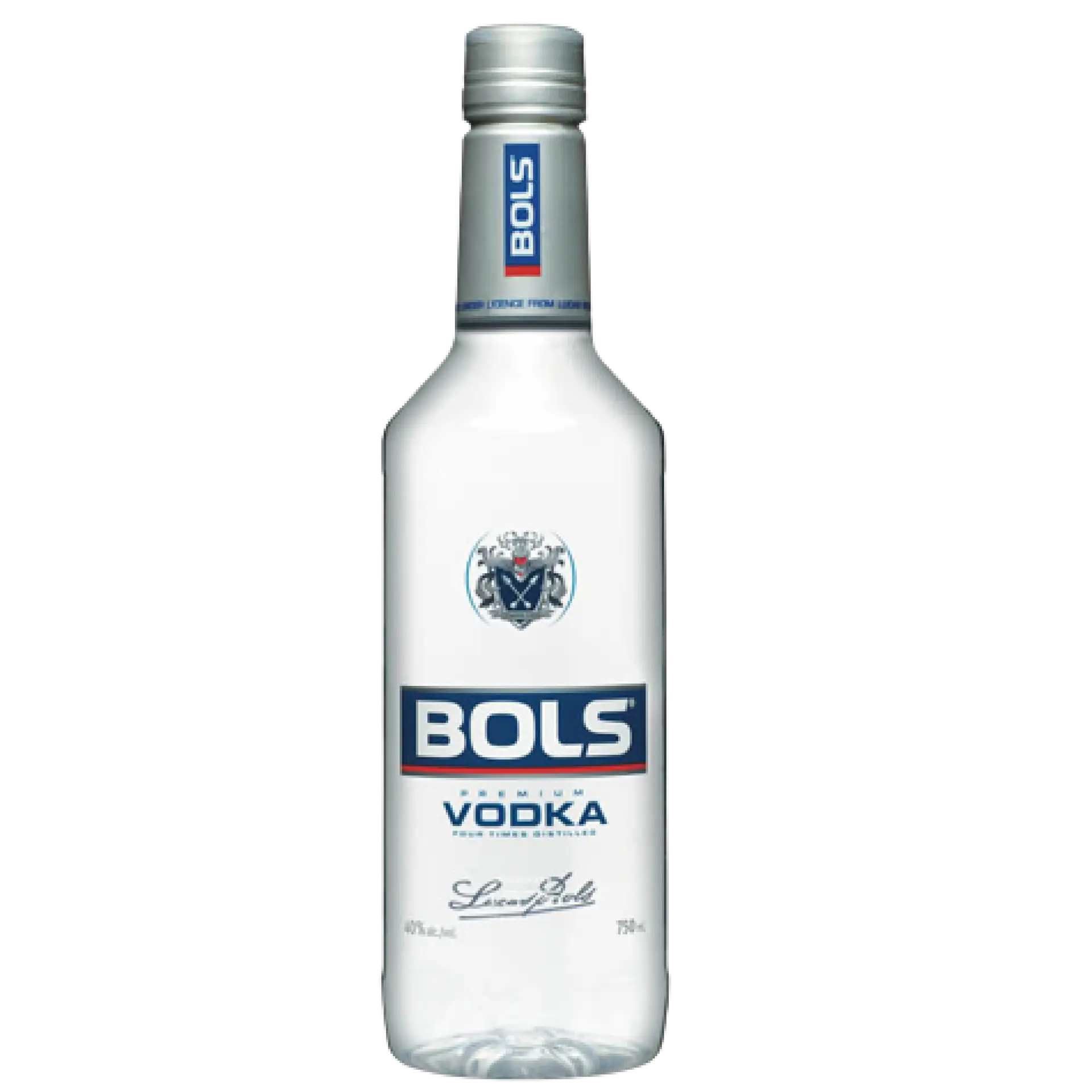 Buy Bolskaya Vodka 750mL clear glass bottle with blue and silver label