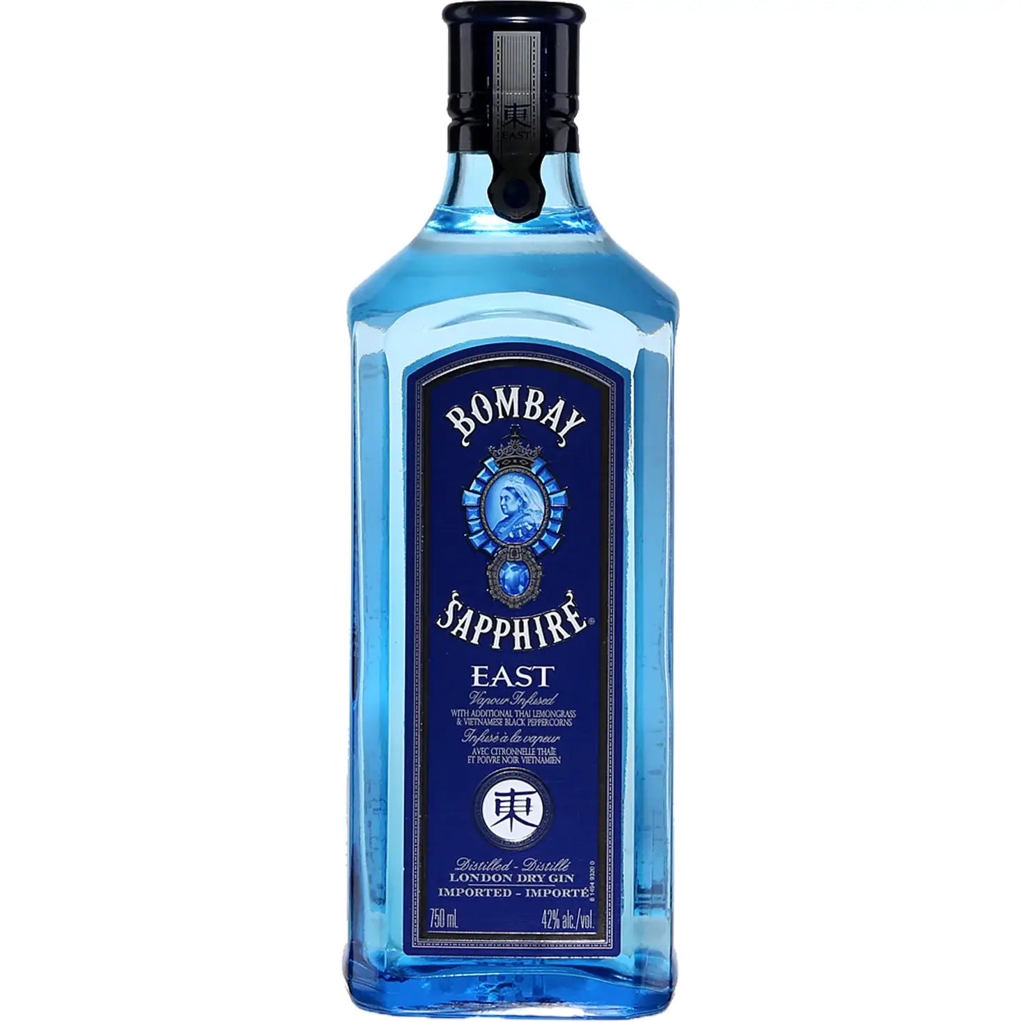 Buy Bombay Sapphire East gin bottle, London dry gin, 750ml, blue glass