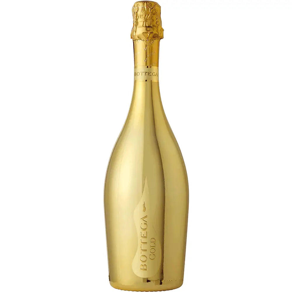 Buy Bottega Gold Brut 750mL, sparkling wine in a metallic gold bottle