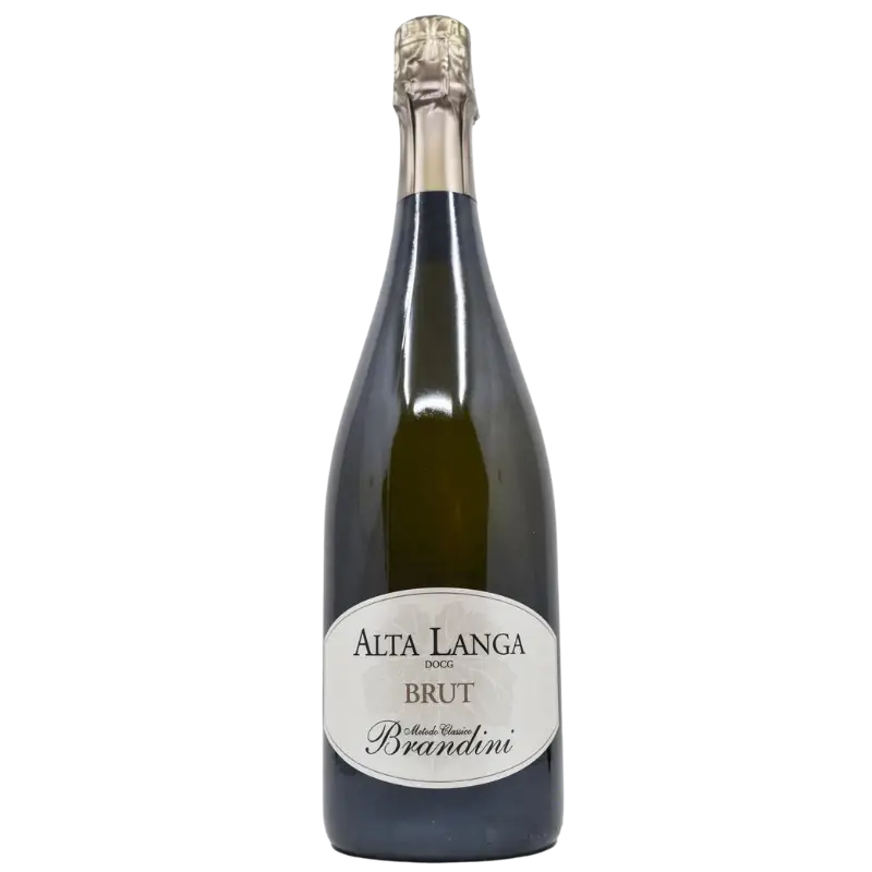 Buy Alta Langa Brut sparkling wine 750mL, elegant bottle with foil-wrapped neck