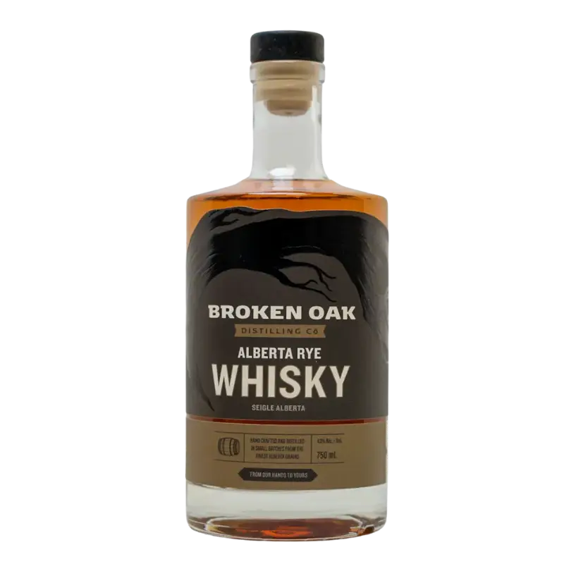 Broken Oak Distilling Company Alberta Rye Whisky 750Ml Bottle Image