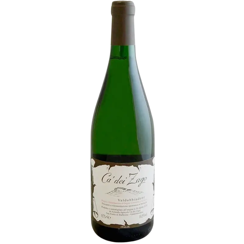 Buy Ca Dei Zago Prosecco Col Fondo 750mL green glass wine bottle with label
