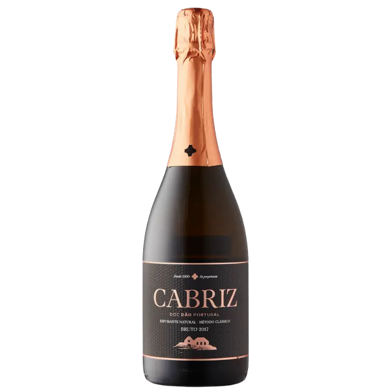 Buy Cabriz Espumante Bruto Dao Doc 750mL, sparkling wine with gold foil and black label