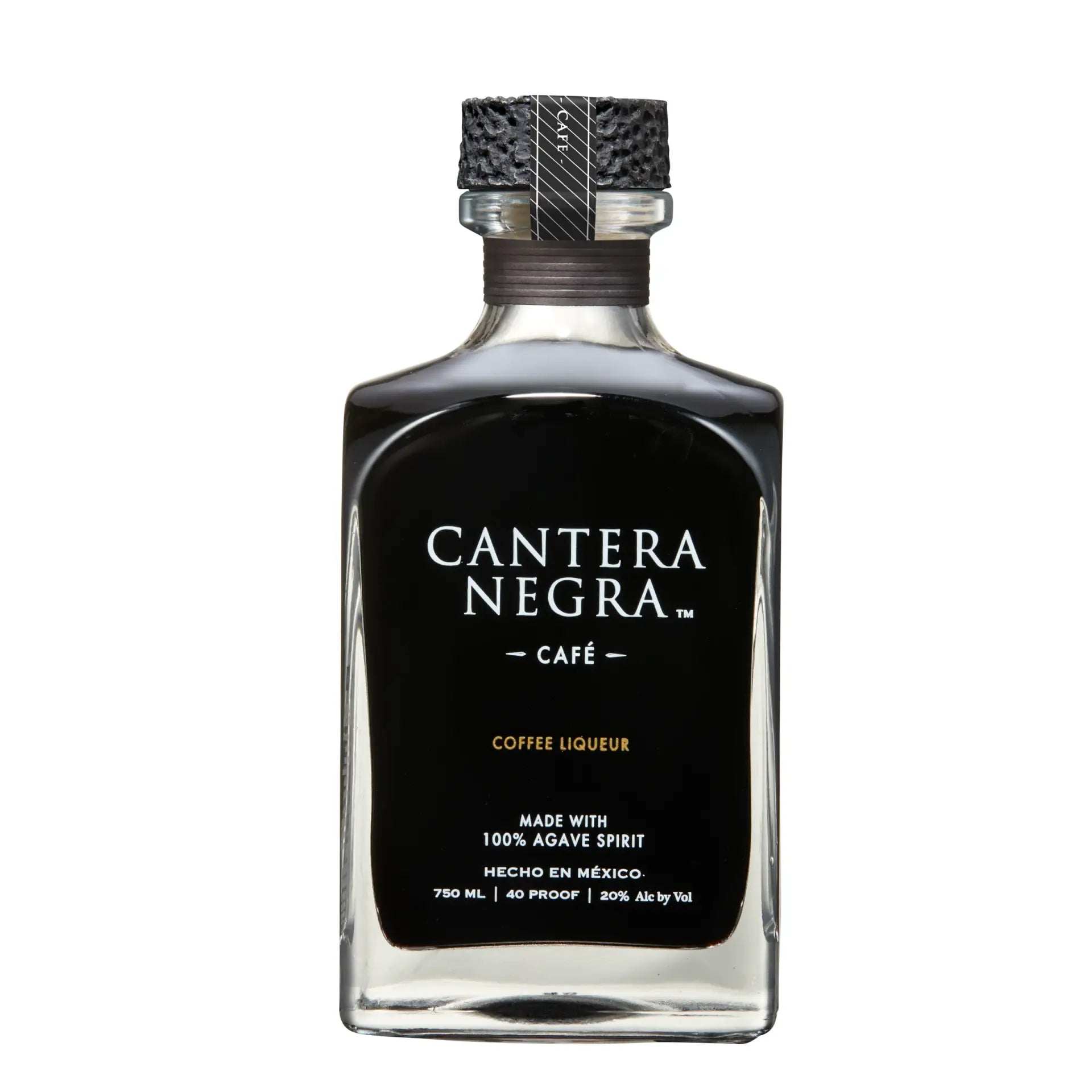 buy Cantera Negra Cafe Tequila, coffee liqueur in clear bottle, 750ml, 20% ABV