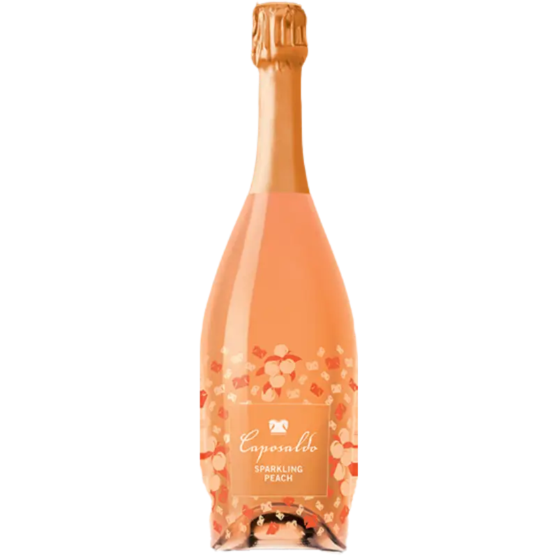 buy Caposaldo Sparkling Peach 750mL, peach sparkling wine, floral label bottle