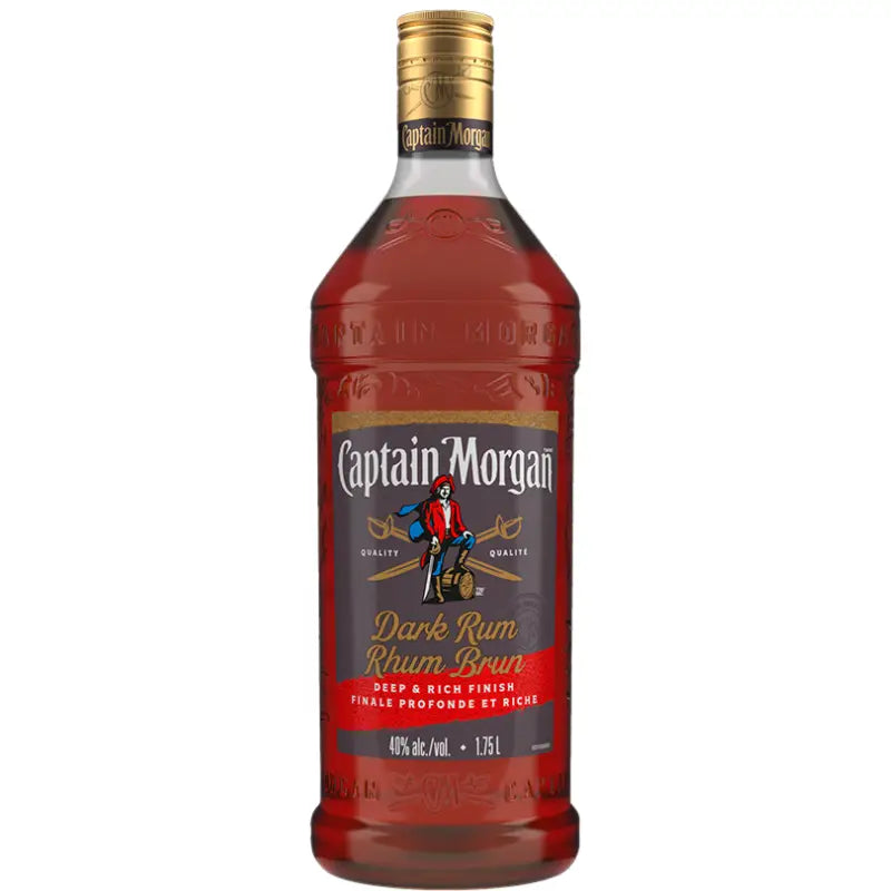 Captain Morgan Dark Rum 1 75L Bottle Image