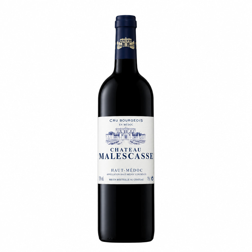 Chateau Malescasse 2009 Jeroboam 3L wine bottle, dark glass with label featuring Chateau branding and vintage year.