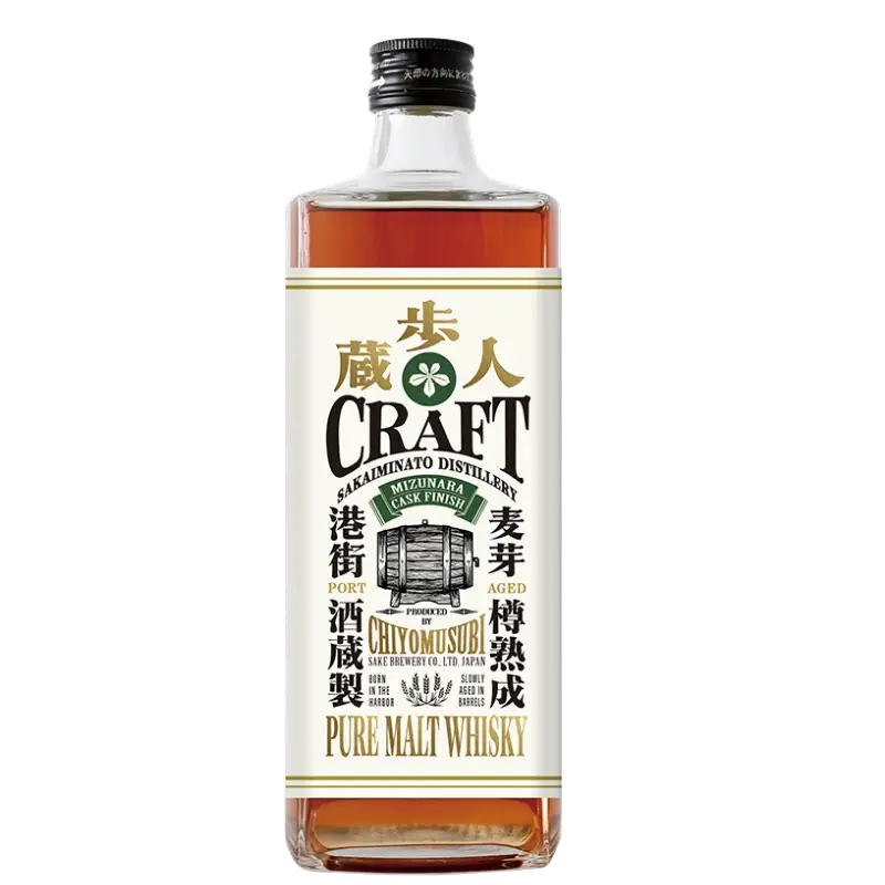 Chiyomusubi Pure Malt Whisky Mizunara 700Ml Bottle Image