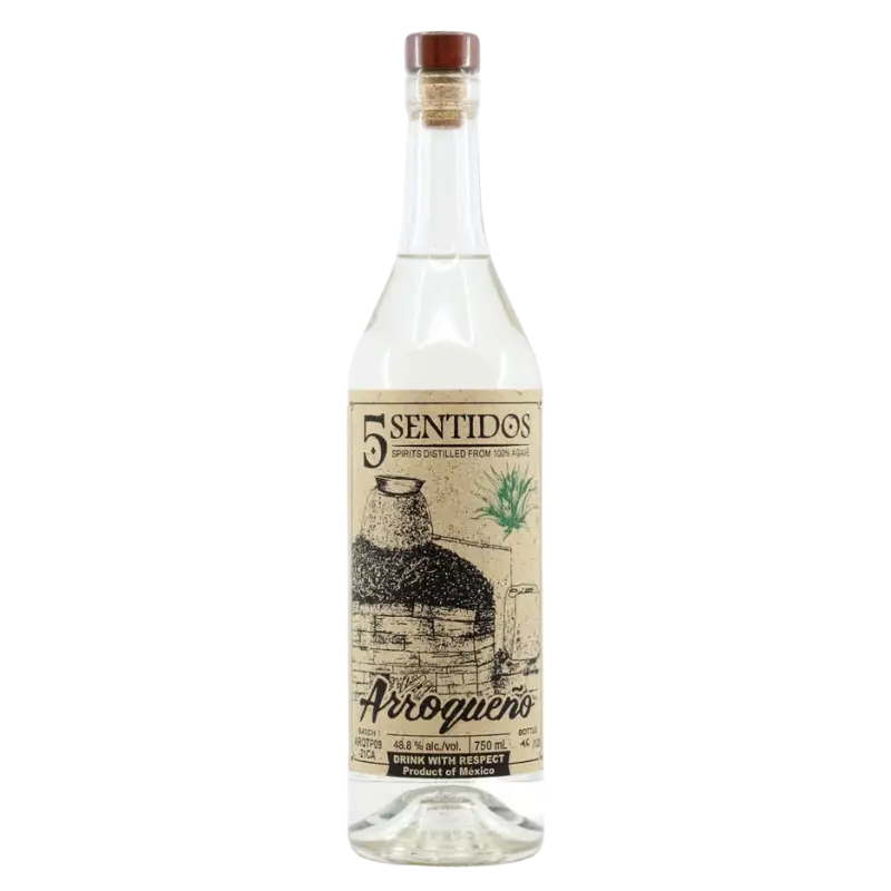 Buy Cinco Sentidos Arroqueño 750mL artisan mezcal bottle, premium agave spirit