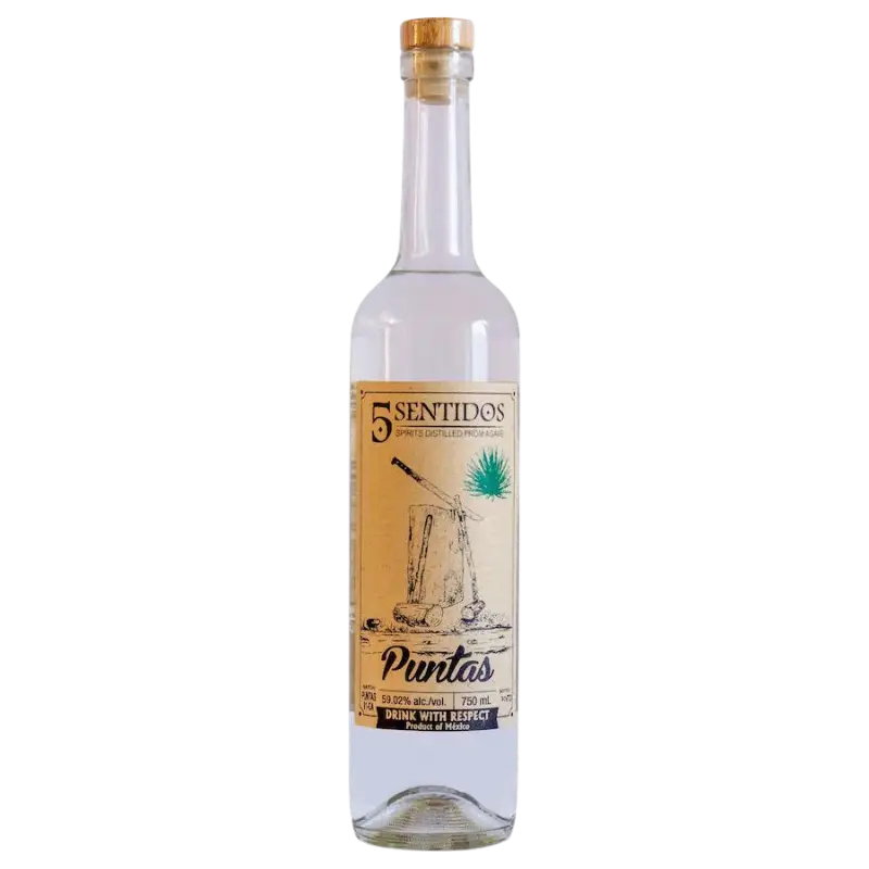 Buy Cinco Sentidos Puntas De Espadin 750mL clear agave spirit bottle