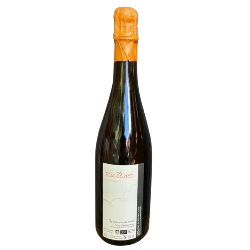 Buy Cremant De Bourgogne Ricochets 750mL sparkling wine bottle with orange foil