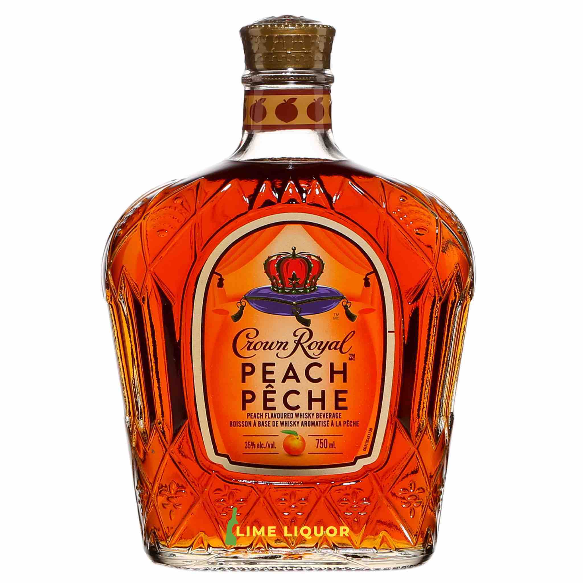 buy Crown Royal Peach 750ml peach whisky in decorative glass bottle
