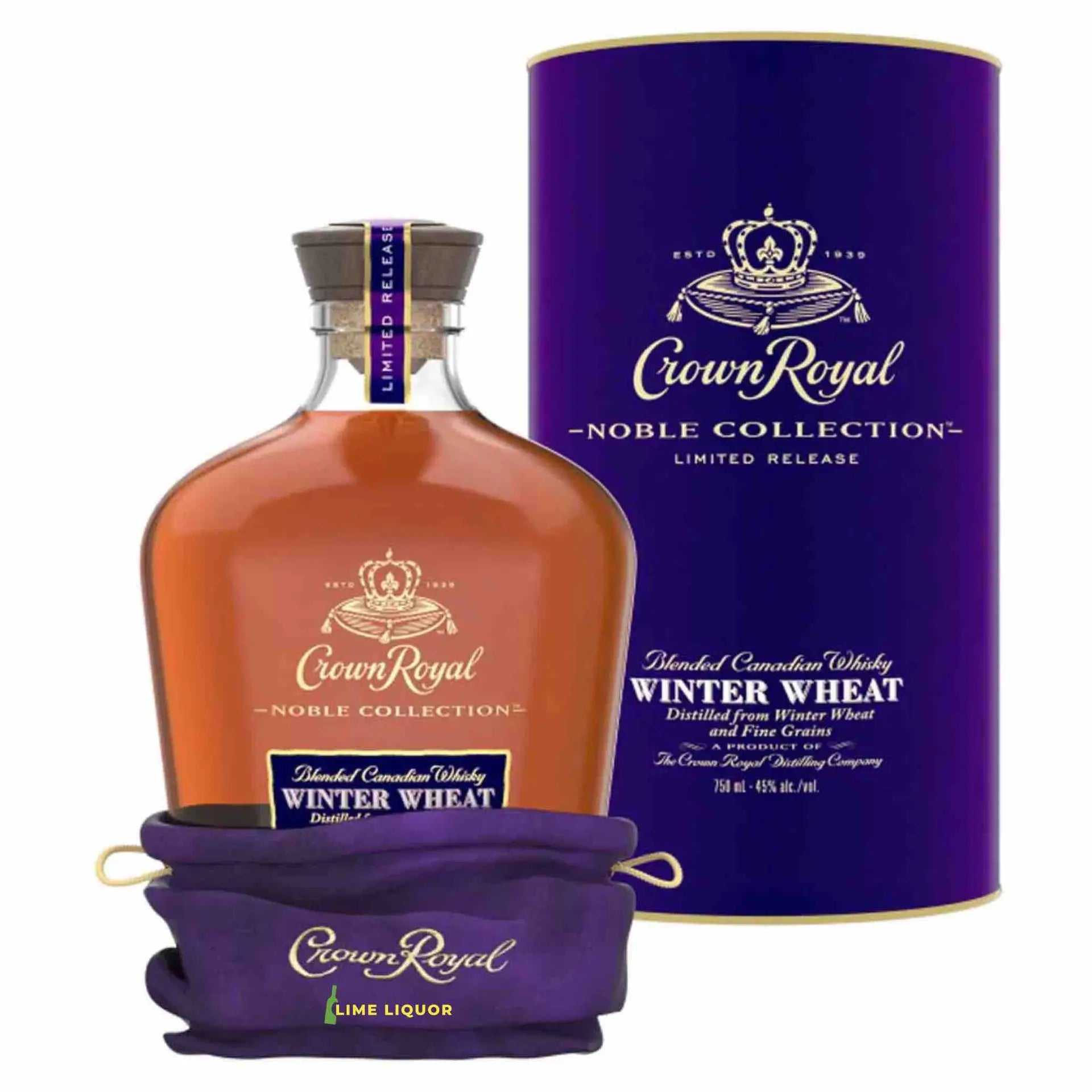 buy Crown Royal Winter Wheat whisky 750mL with purple pouch and collector's tube