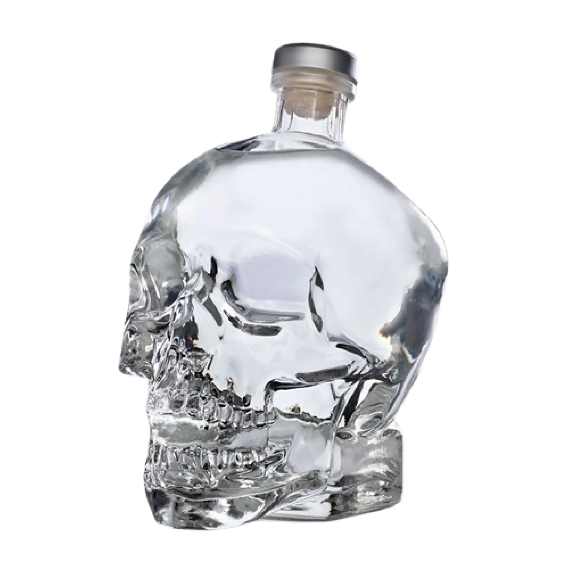Buy Crystal Head 1.75L vodka in clear skull-shaped bottle with silver cap