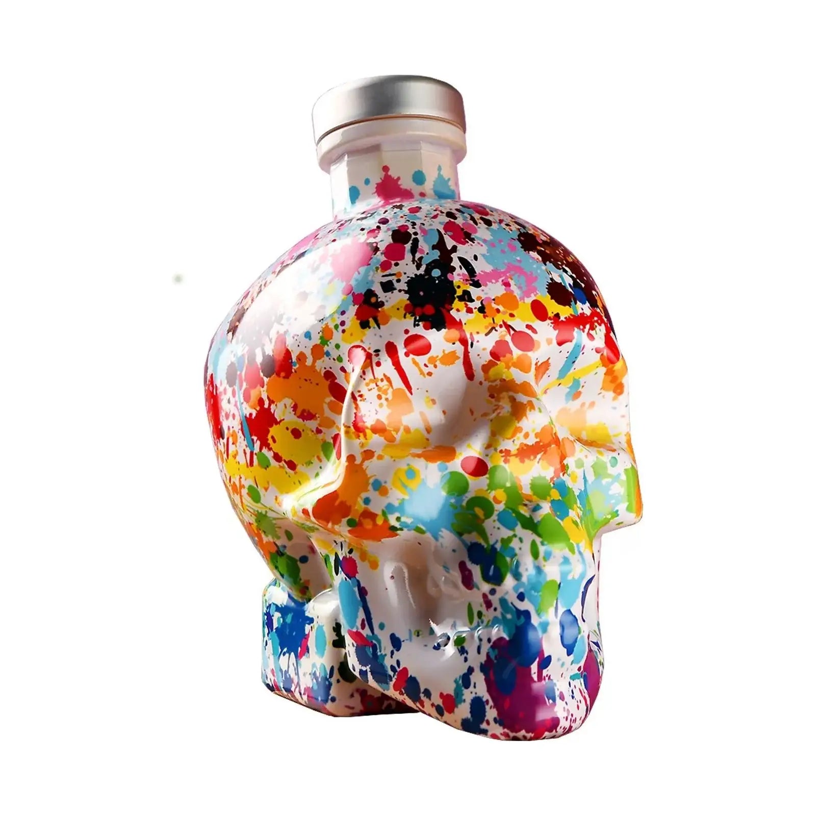 Buy Crystal Head Pride 2023 750mL, skull-shaped vodka bottle with colorful paint splatters