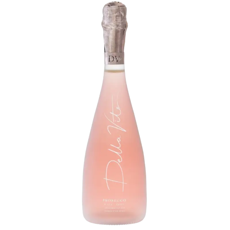 Buy Della Vite Rosé DOC 750mL, sparkling rosé wine bottle with pink hue