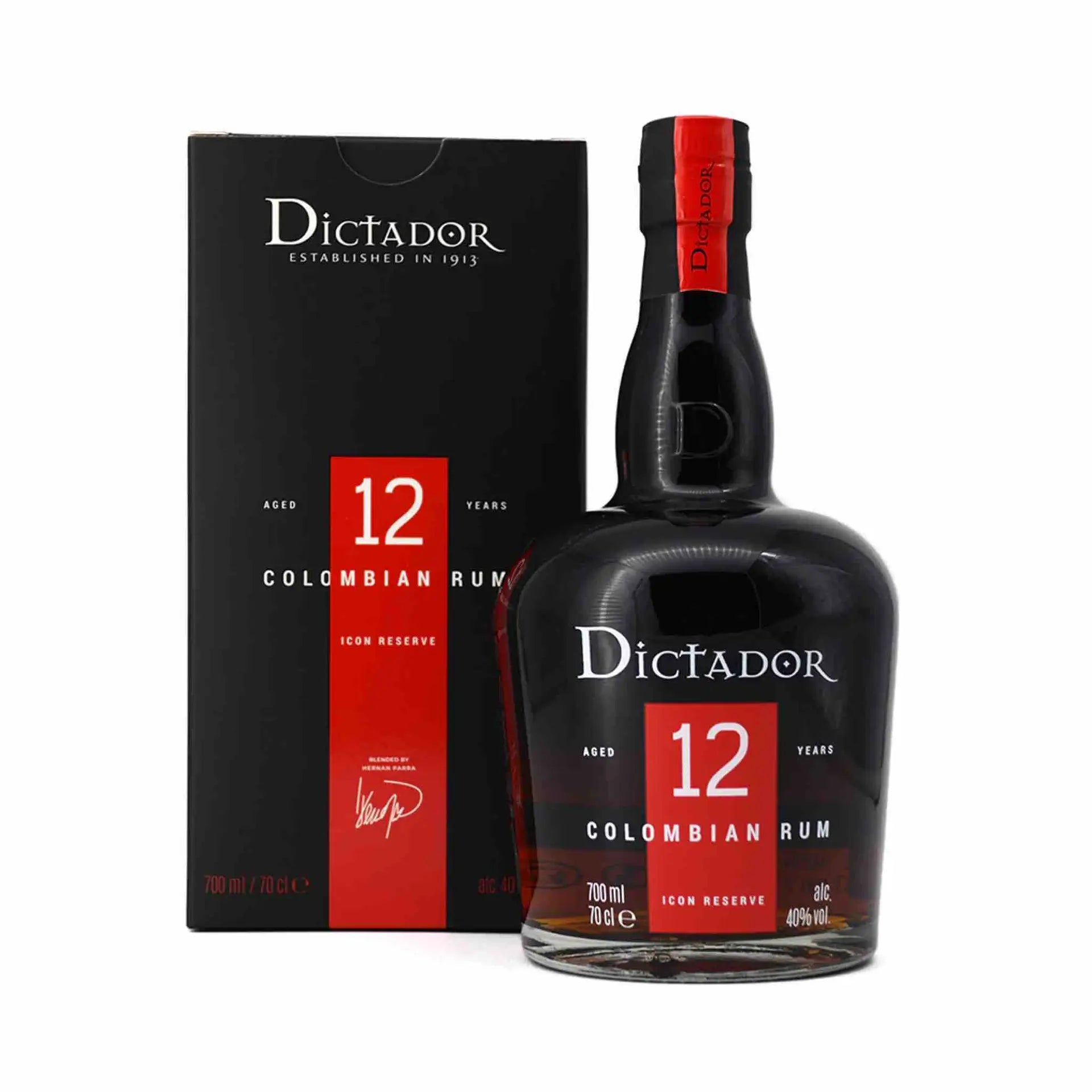 Buy Dictador 12 Year Old Rum 700mL, aged Colombian rum with box, 40% alc.