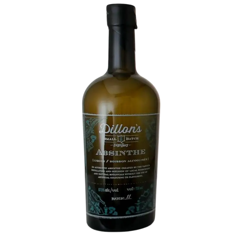 Buy Dillon's Absinthe 750mL, green liquor in decorative glass bottle.