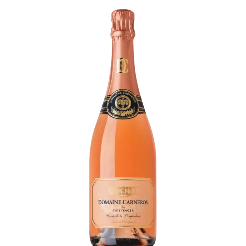 Buy Domaine Carneros Cuvee Brut 750mL sparkling wine, pink bottle with gold label