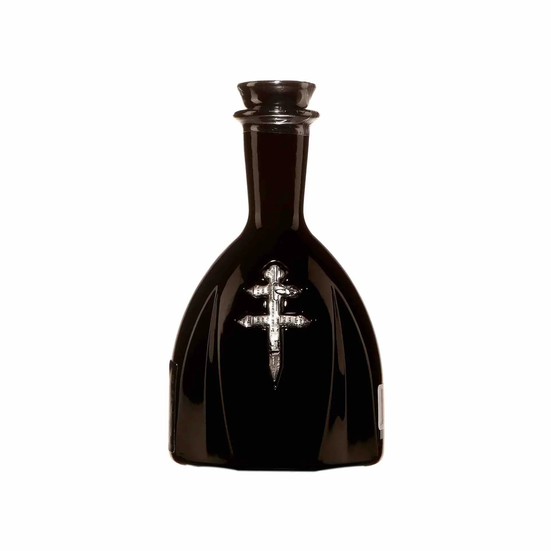 Buy Dusse XO Cognac 750mL, elegant dark bottle with silver cross emblem
